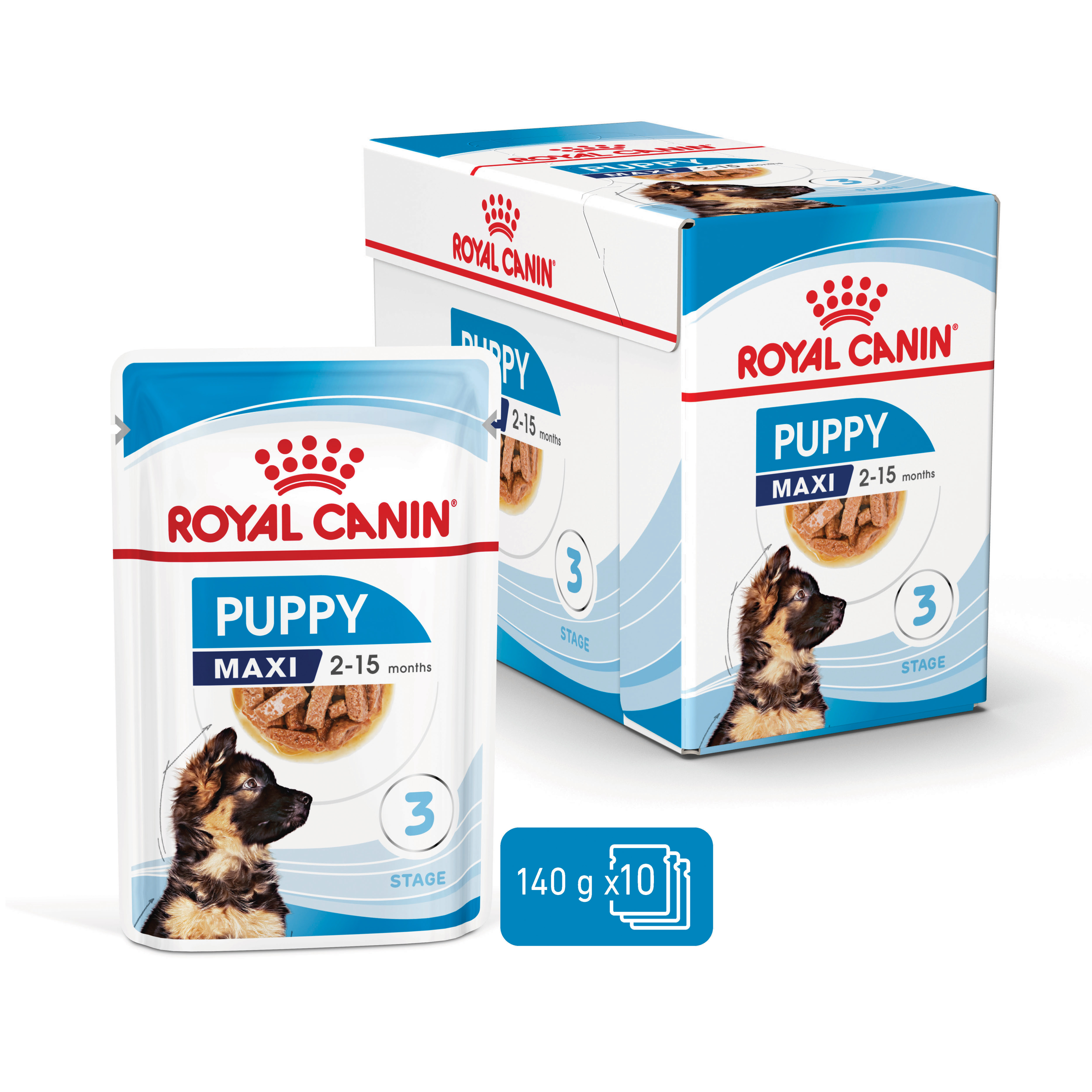 Royal Canin Maxi Puppy 140gx10 Pouches product detail 1