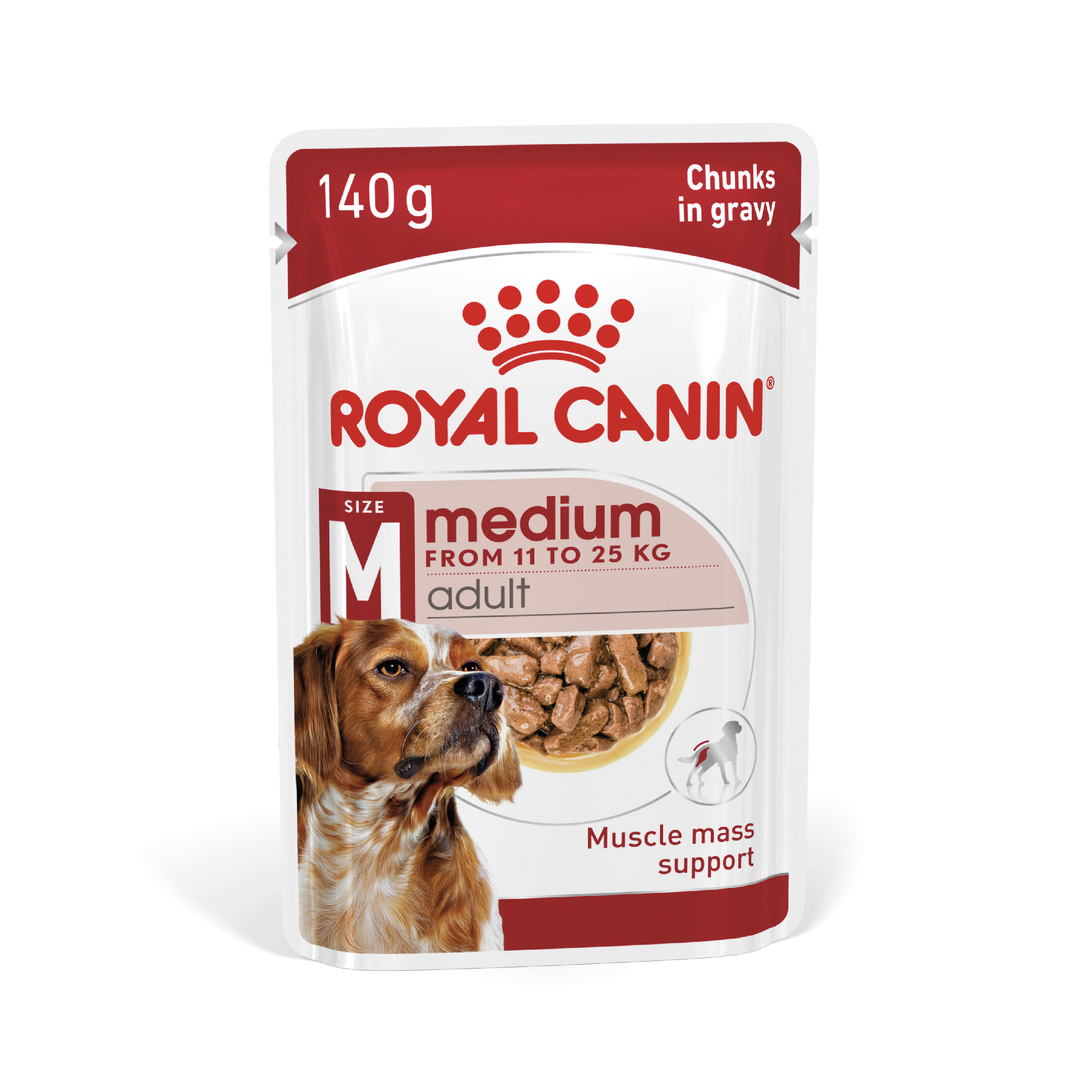 Royal Canin Medium Adult 140gx10 Pouches front of pack