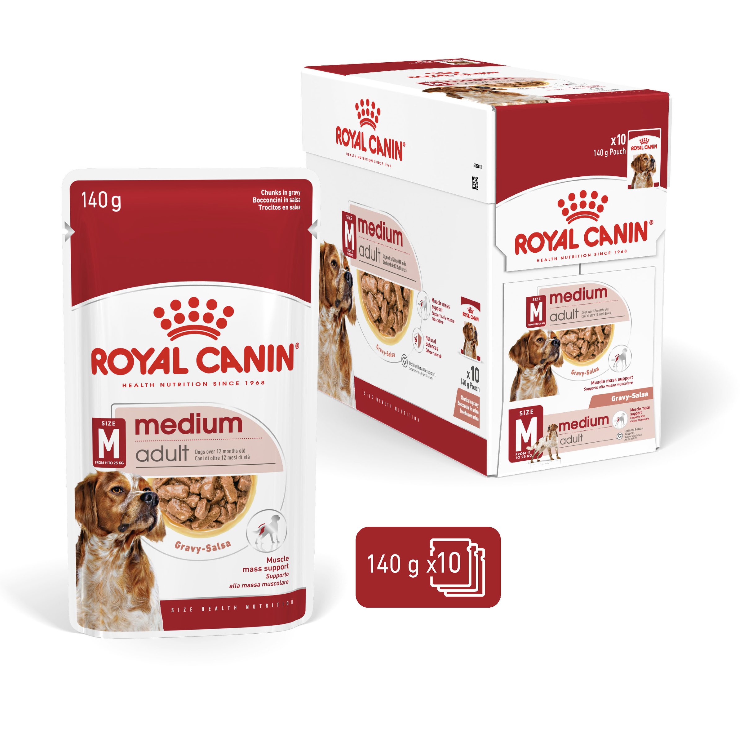 Royal Canin Medium Adult 140gx10 Pouches product detail 2