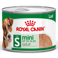 Royal Canin Mini Adult Loaf Canned Wet Dog Food front of pack