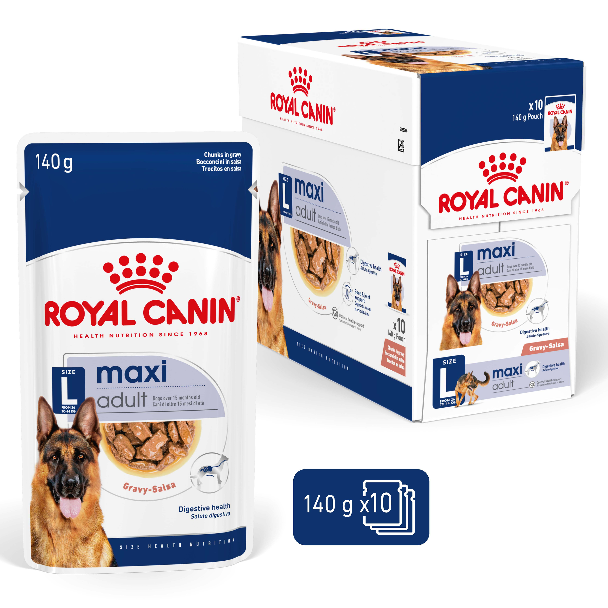 Royal Canin Maxi Adult 140gx10 Pouches product detail 2