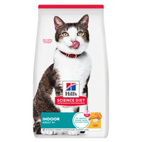 Hill's Science Diet Adult 11+ Indoor dry cat food bag, front of pack