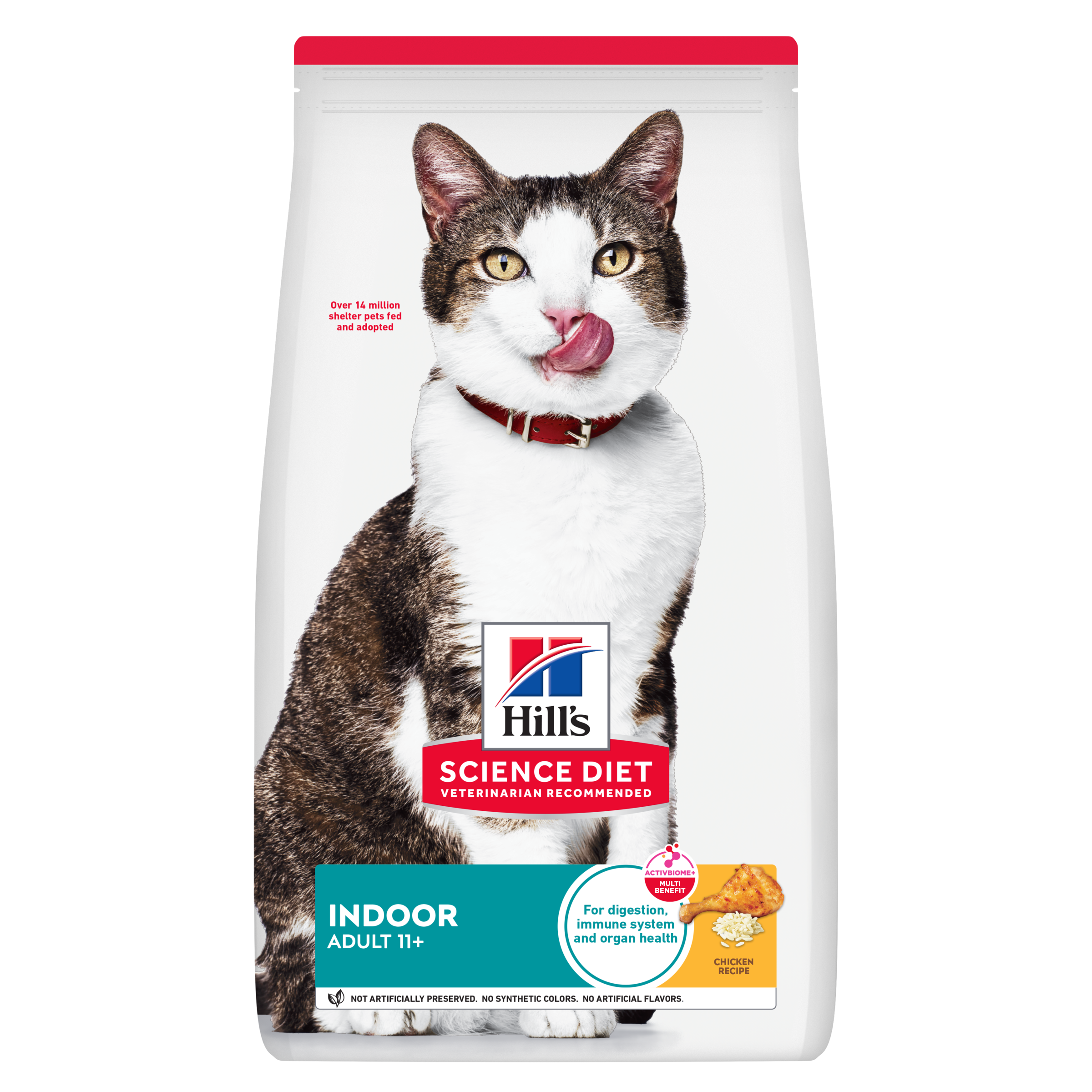 Hill's Science Diet Dry Cat Food Adult 11+ Senior Indoor front of pack