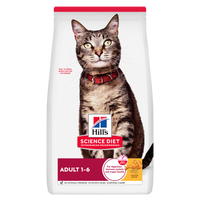 Hill's Science Diet Adult dry cat food bag, front of pack
