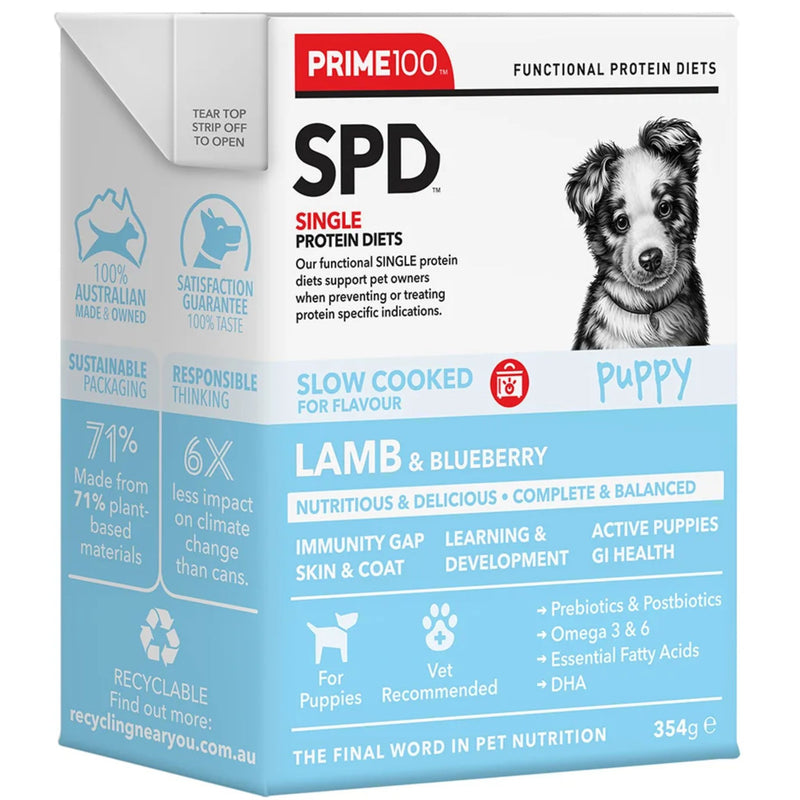Prime100 SPD Slow Cooked Wet Puppy Food Lamb & Blueberry