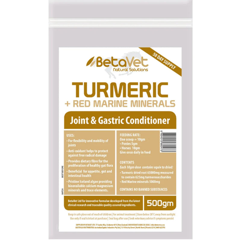 BetaVet Natural Solutions Horse Turmeric + Red Marine Minerals Joint and Gastric Conditioner