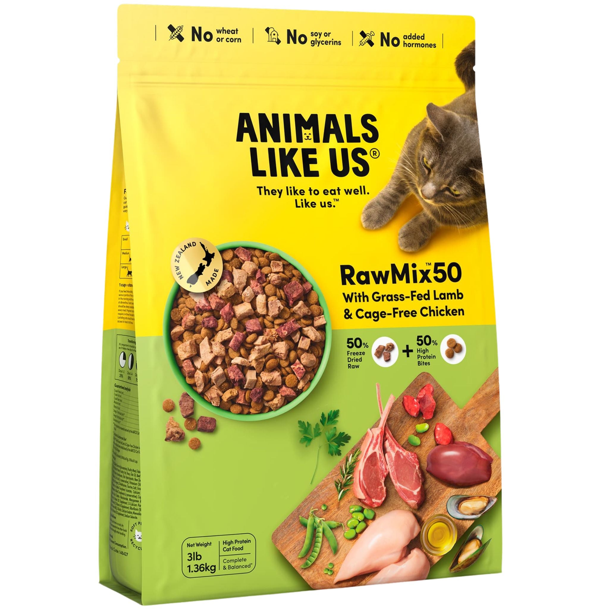 Animals Like Us Cat Food Rawmix50 Lamb and Chicken