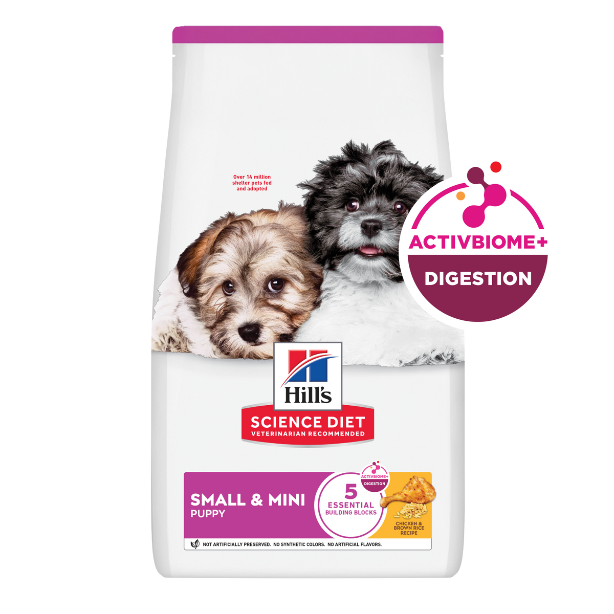 Hill's Science Diet Small & Mini Puppy bag with the ActivBiome+ Digestion badge