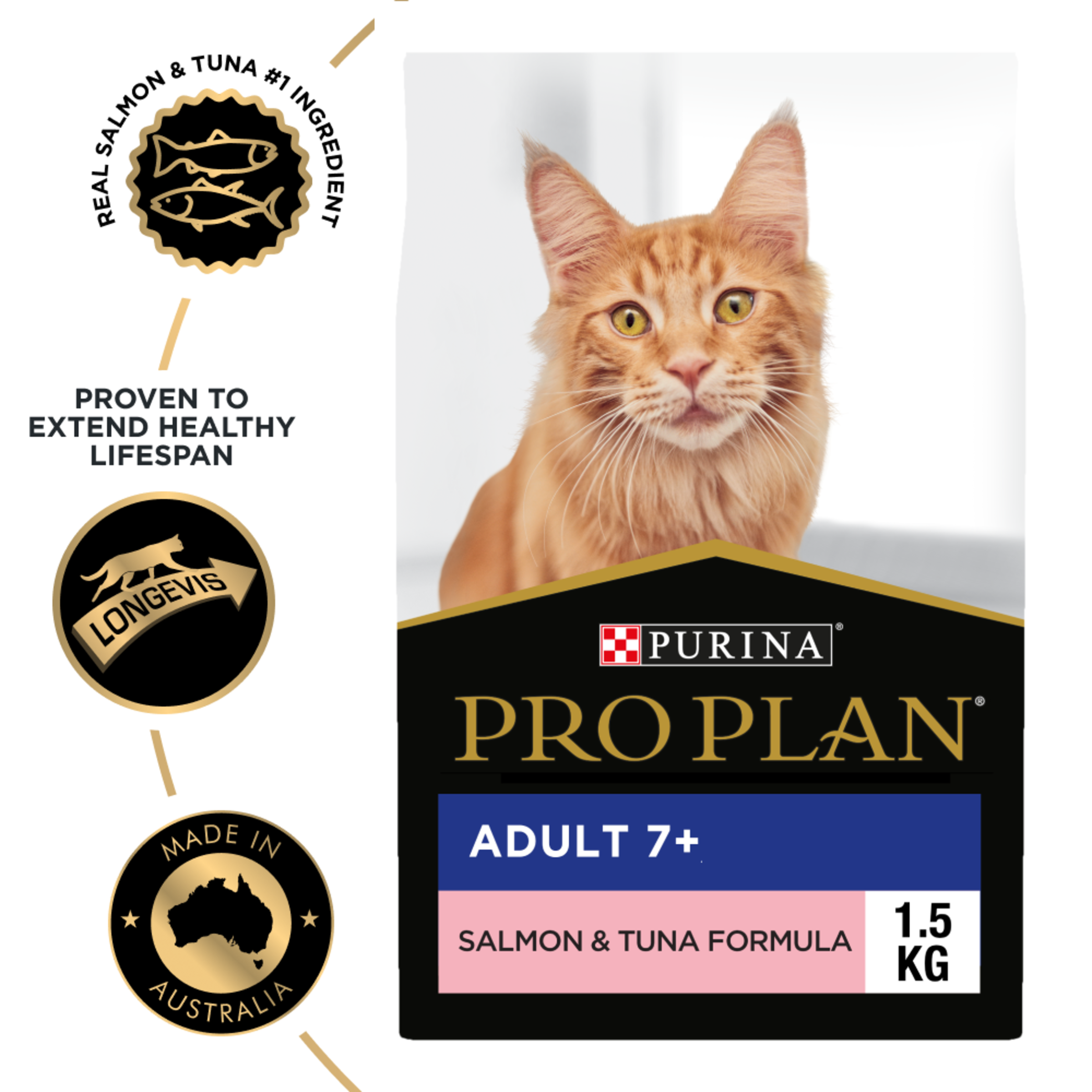 PRO PLAN Adult 7+ Salmon & Tuna Formula Dry Cat Food product detail 1