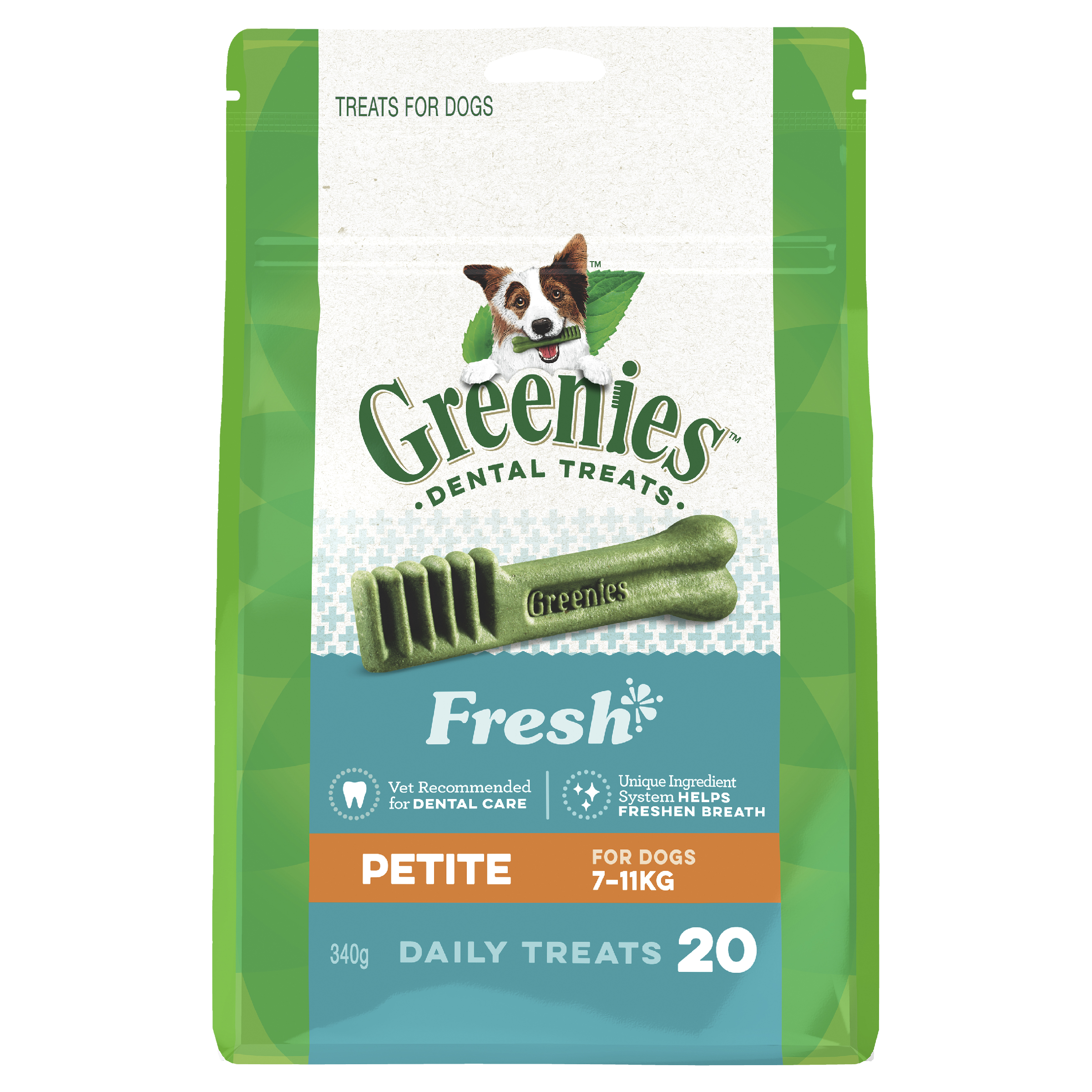 GREENIES Fresh Petite(7-11kg) Dental Dog Treats front of pack