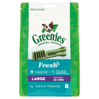 GREENIES Fresh Large dental treats for dogs 22 to 45kg, front of the pack