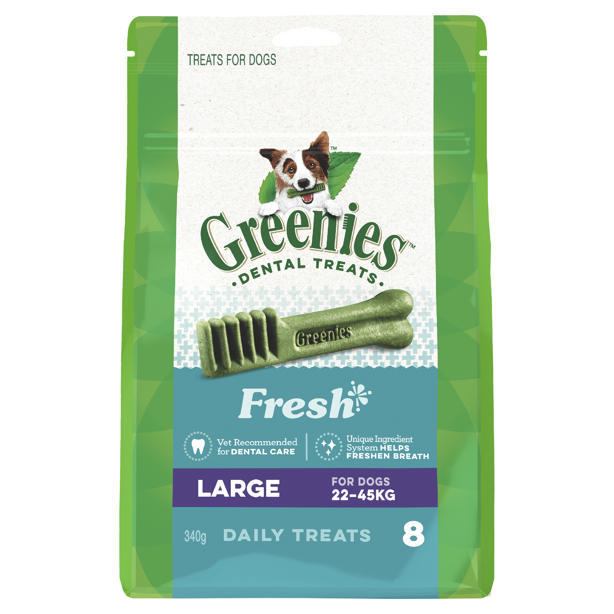 GREENIES Fresh Large(22-45kg) Dental Dog Treats front of pack