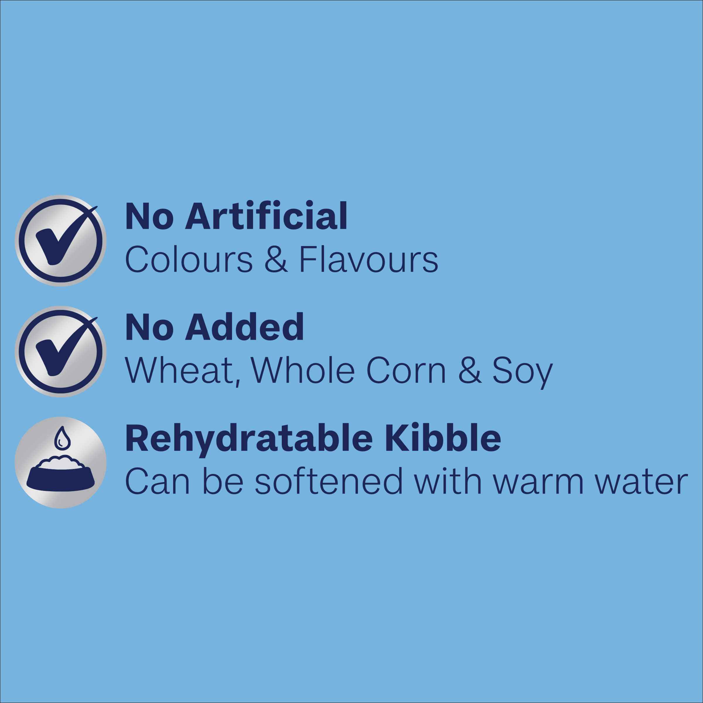 ADVANCE Puppy Small Breed claims: no artificial colours or flavours, no added wheat, corn or soy