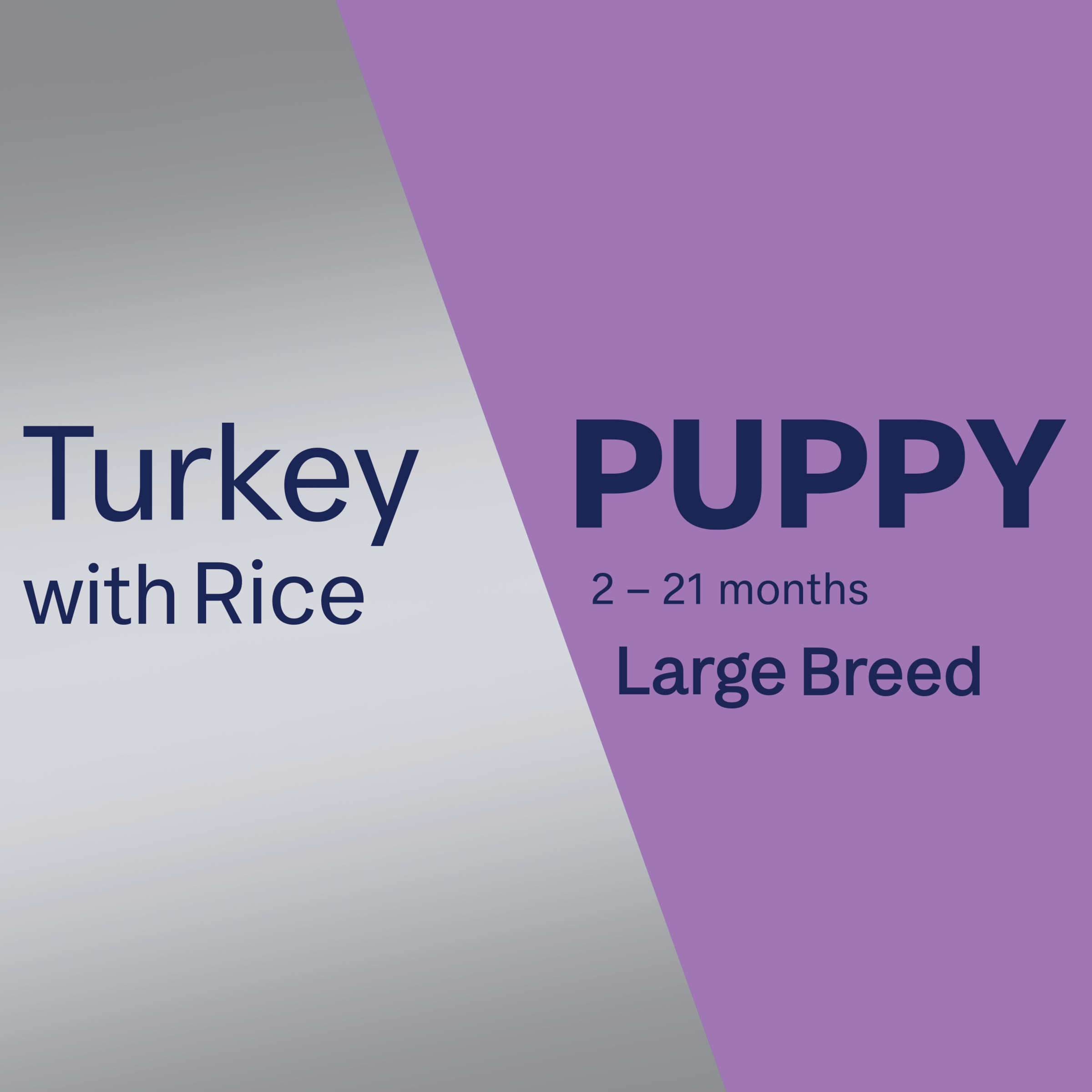 ADVANCE Puppy Large Breed Turkey with Rice pack banner graphic, 2 to 21 months