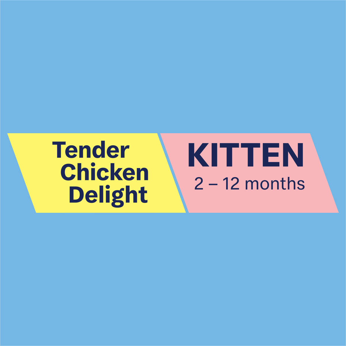 ADVANCE Kitten Tender Chicken Delight pack banner graphic, for kittens 2 to 12 months
