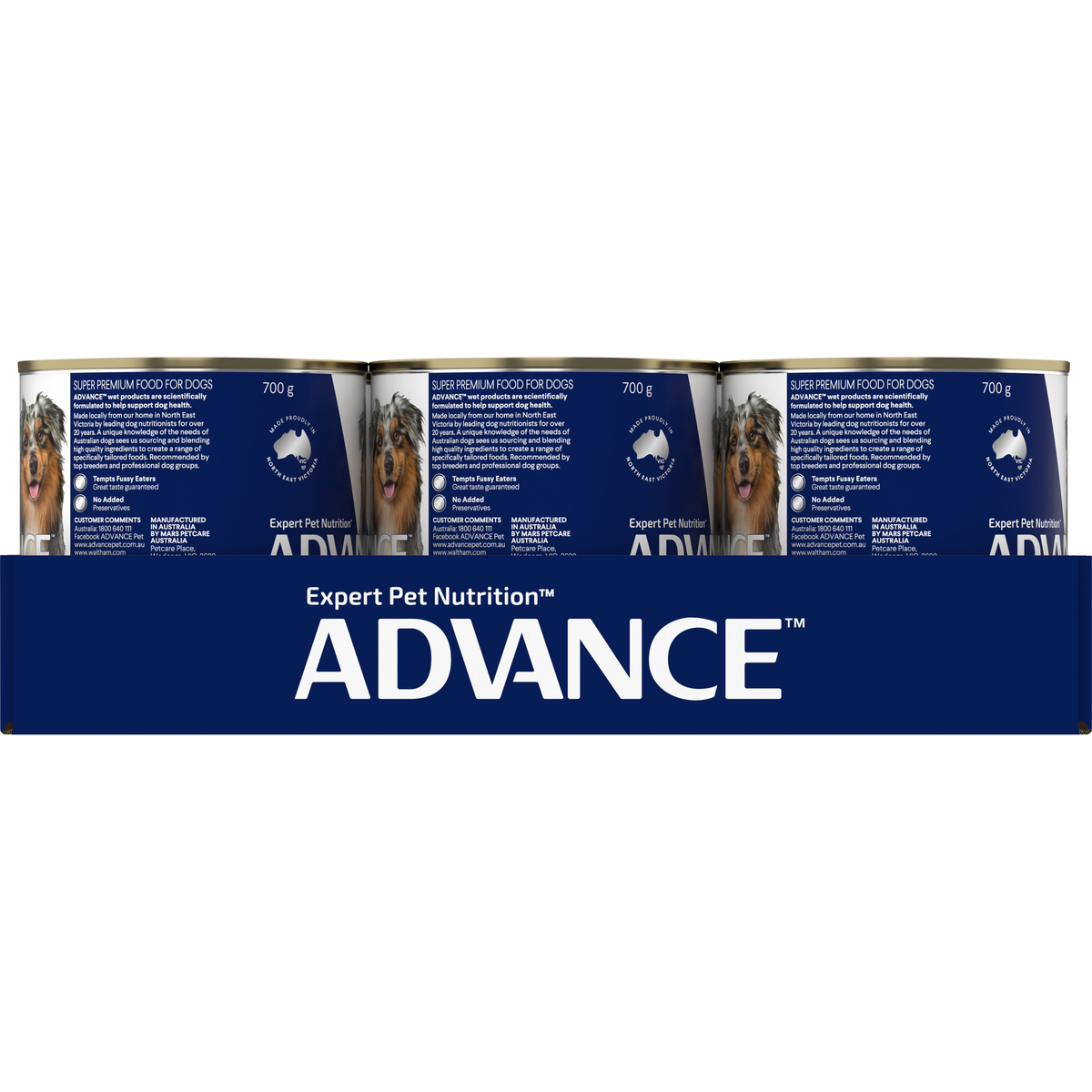 ADVANCE Adult Casserole with Chicken 12 can tray, alternate side view