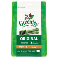 GREENIES Original Petite dental treats for dogs 7 to 11kg, front of the 510g pack