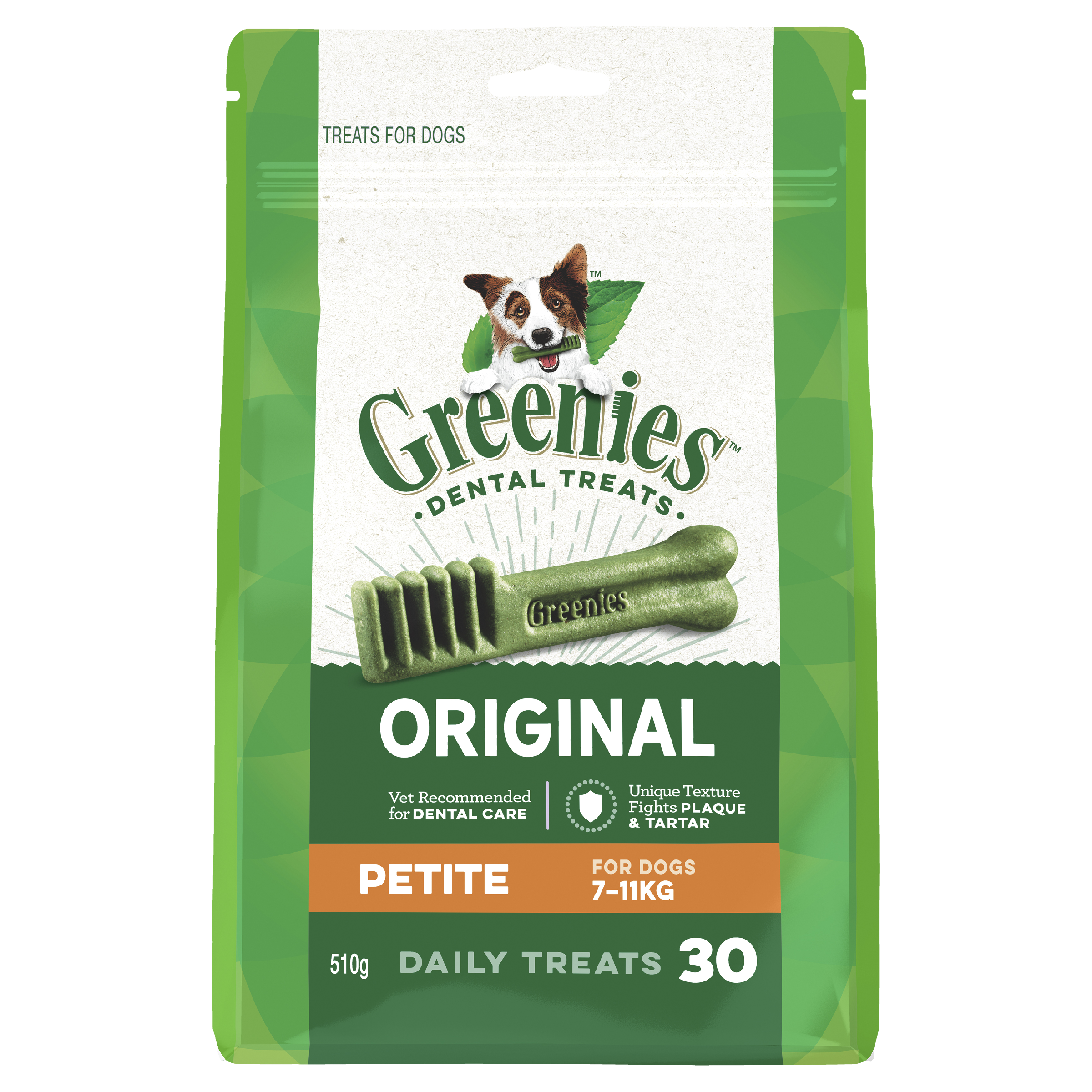 GREENIES Original Petite Dog(7-11kg) Dental Treat front of pack