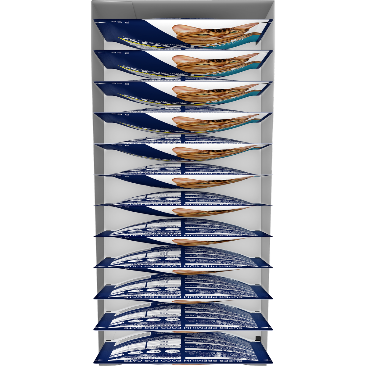 Top-down view of 12 ADVANCE Adult with Chicken in Jelly 85g pouches
