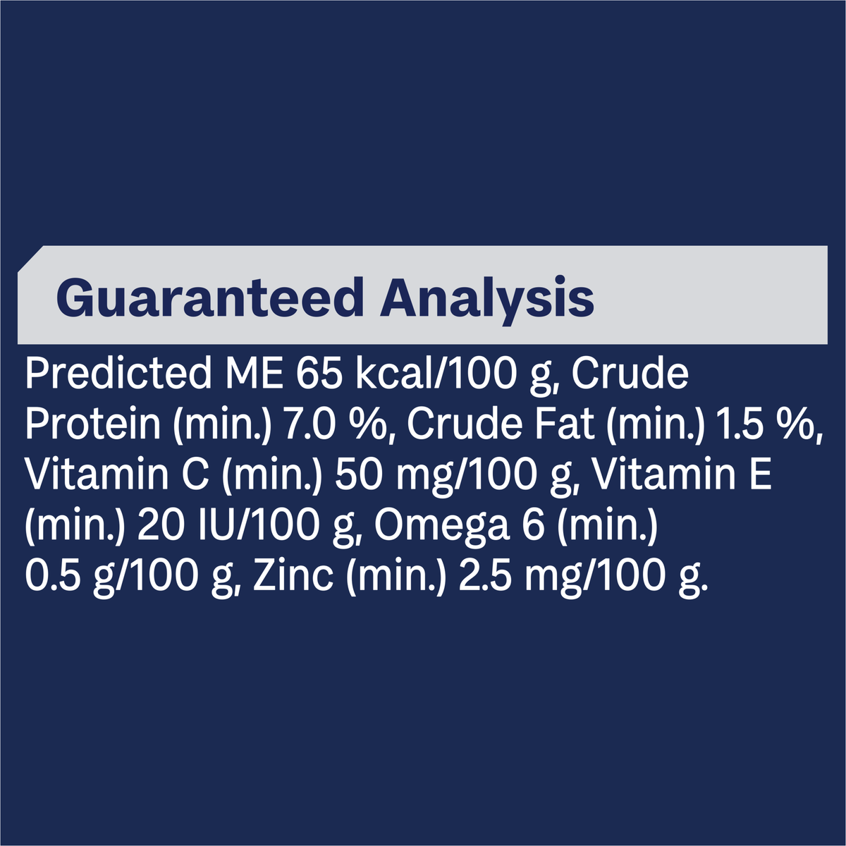 ADVANCE Adult with Chicken in Jelly guaranteed analysis panel