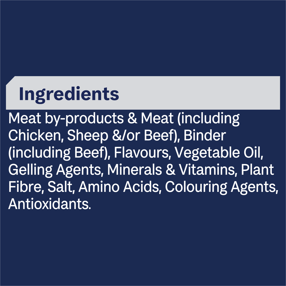 ADVANCE Adult with Chicken in Jelly ingredients panel