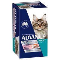 ADVANCE Adult Wet Cat Food Chicken & Salmon Medley 7x85g Trays pack
