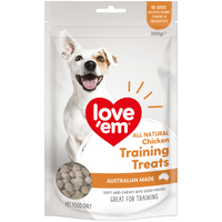 Love'em Chicken Dog Training Treats front of pack