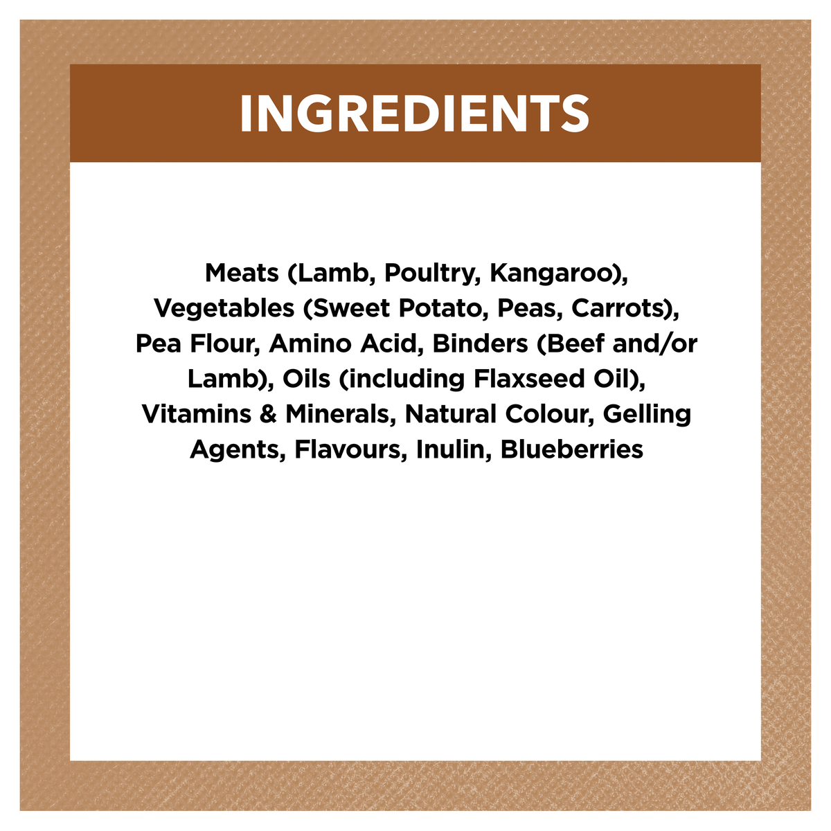 Ivory Coat Grain Free Lamb and Kangaroo Stew ingredients panel