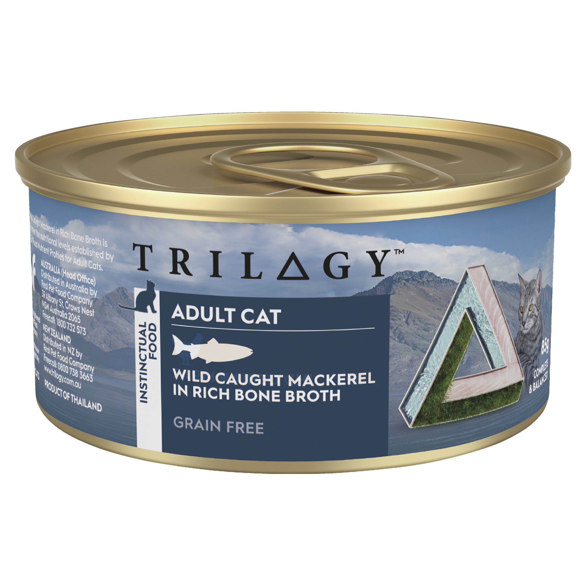 Trilogy Wet Adult Cat Food Wild Caught Mackerel in Rich Bone Broth product detail 1