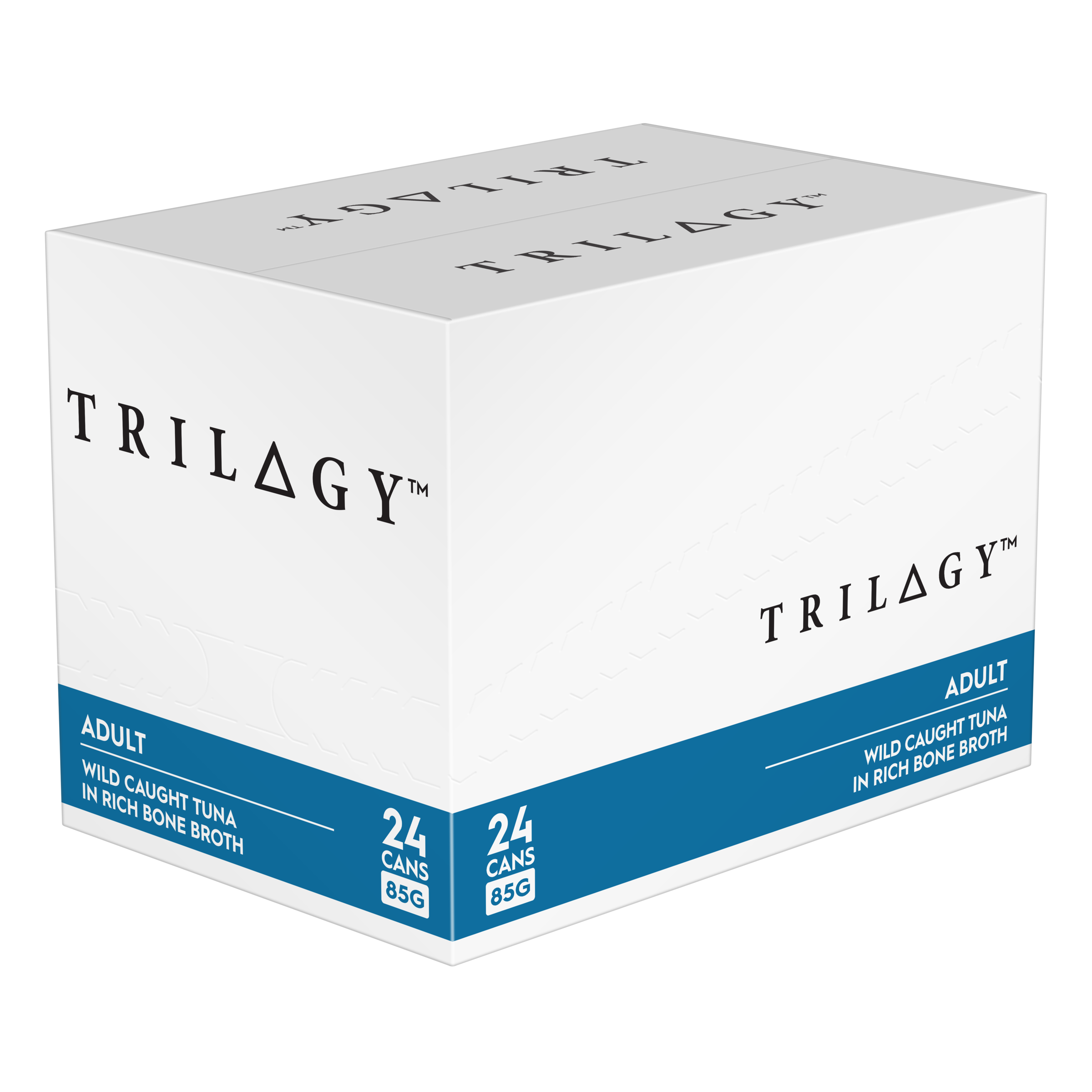 Trilogy Wet Adult Cat Food Wild Caught Tuna in Rich Bone Broth left side of pack