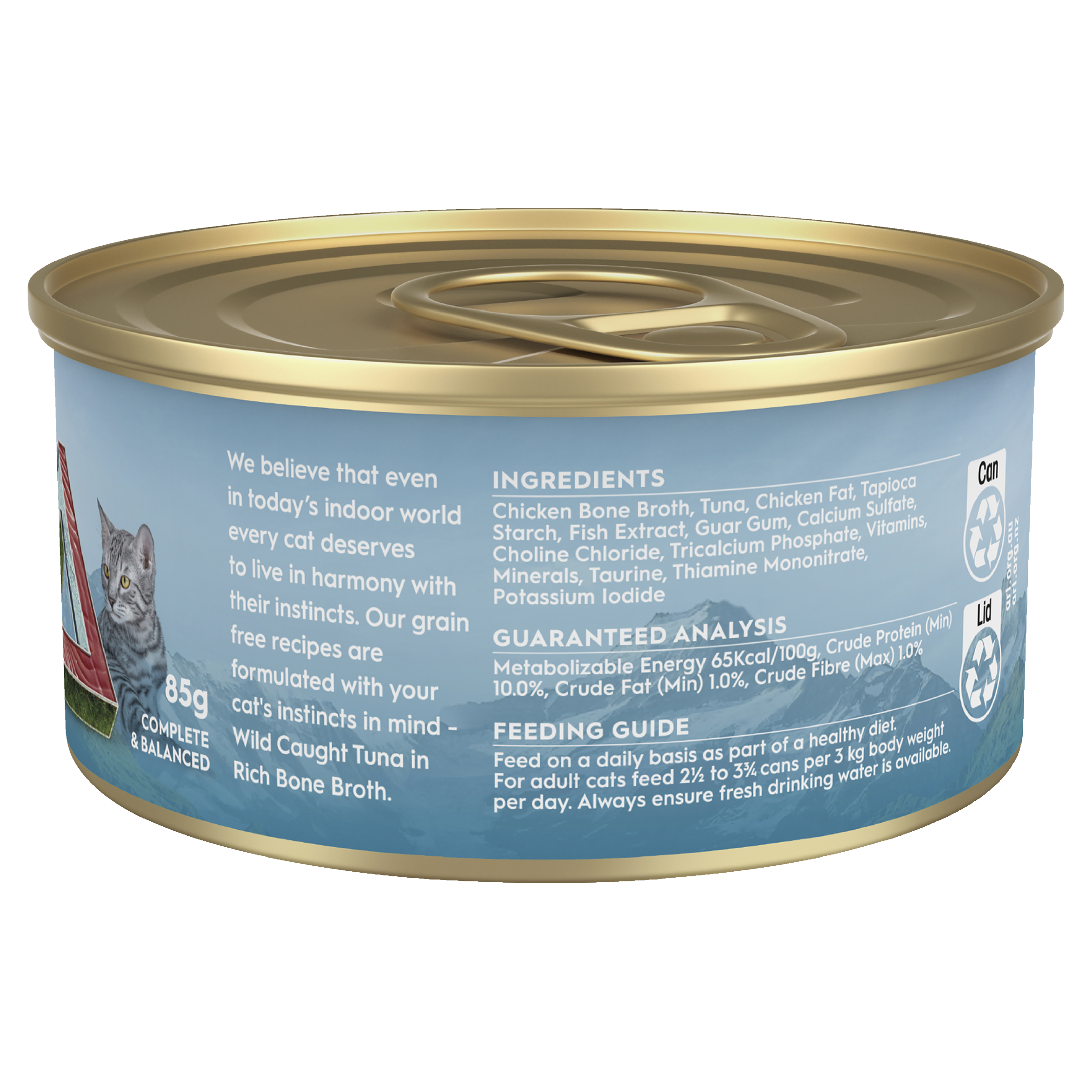 Trilogy Wet Adult Cat Food Wild Caught Tuna in Rich Bone Broth product detail 2