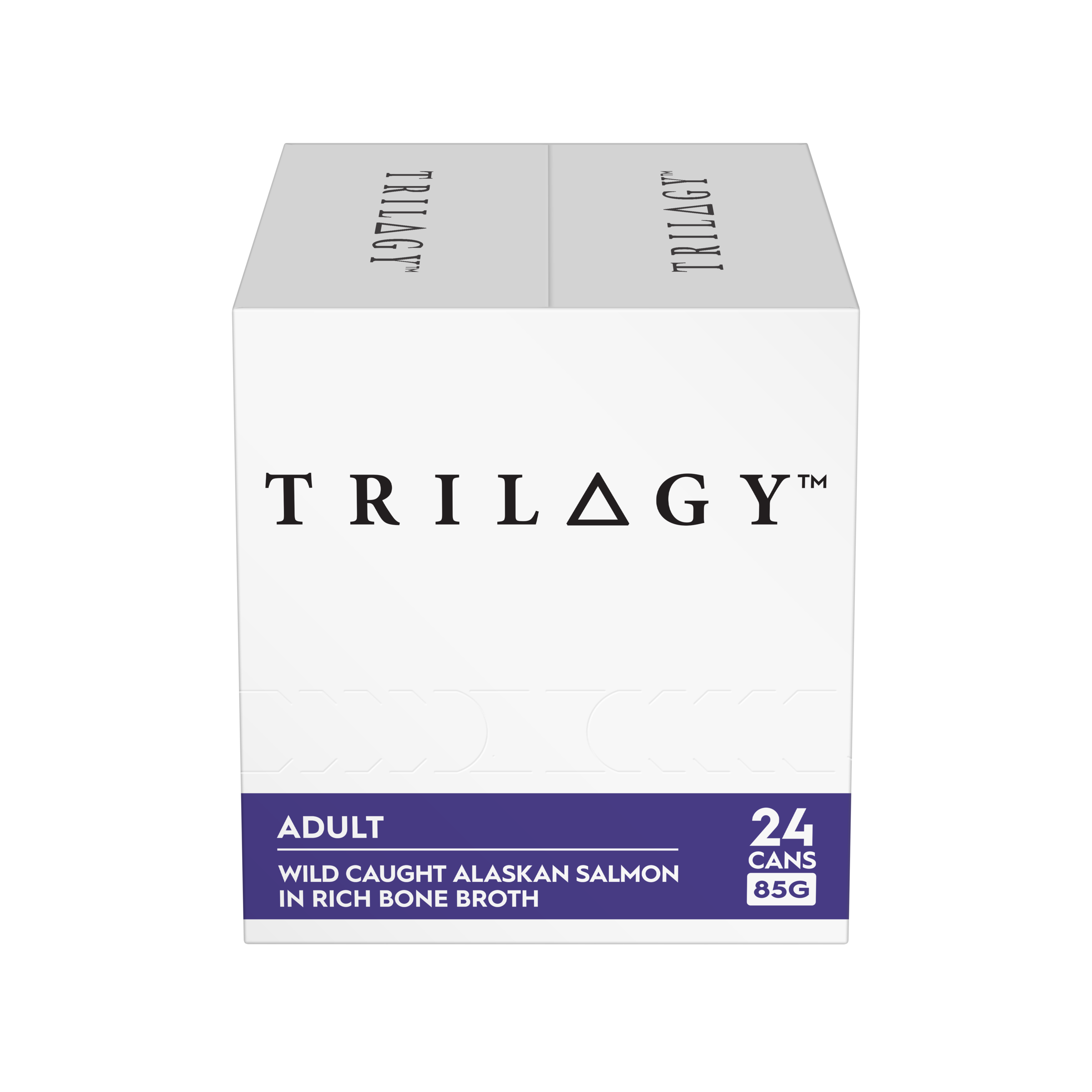 Trilogy Wet Adult Cat Food Wild Caught Alaskan Salmon in Rich Bone Broth front of pack
