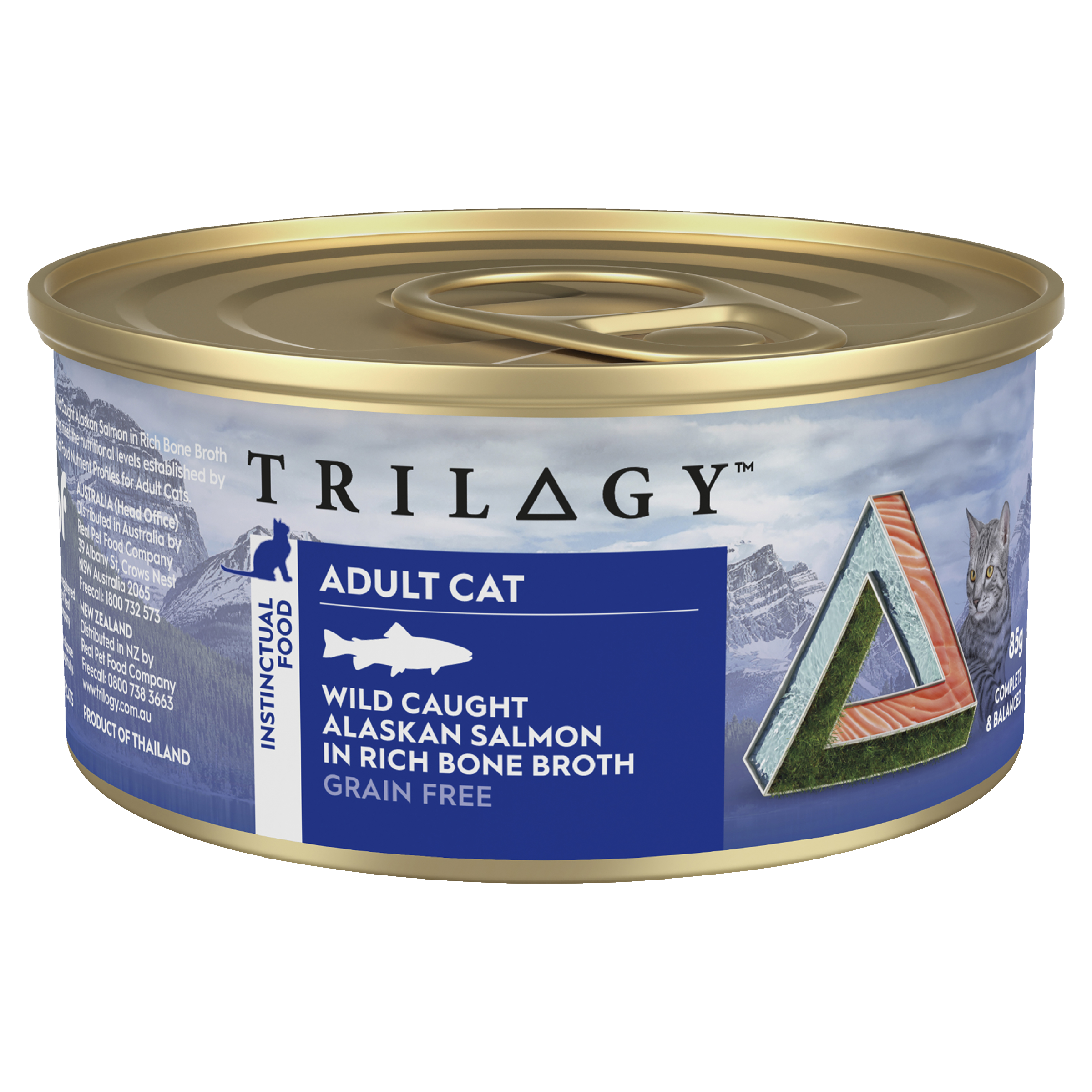 Trilogy Wet Adult Cat Food Wild Caught Alaskan Salmon in Rich Bone Broth product detail 1
