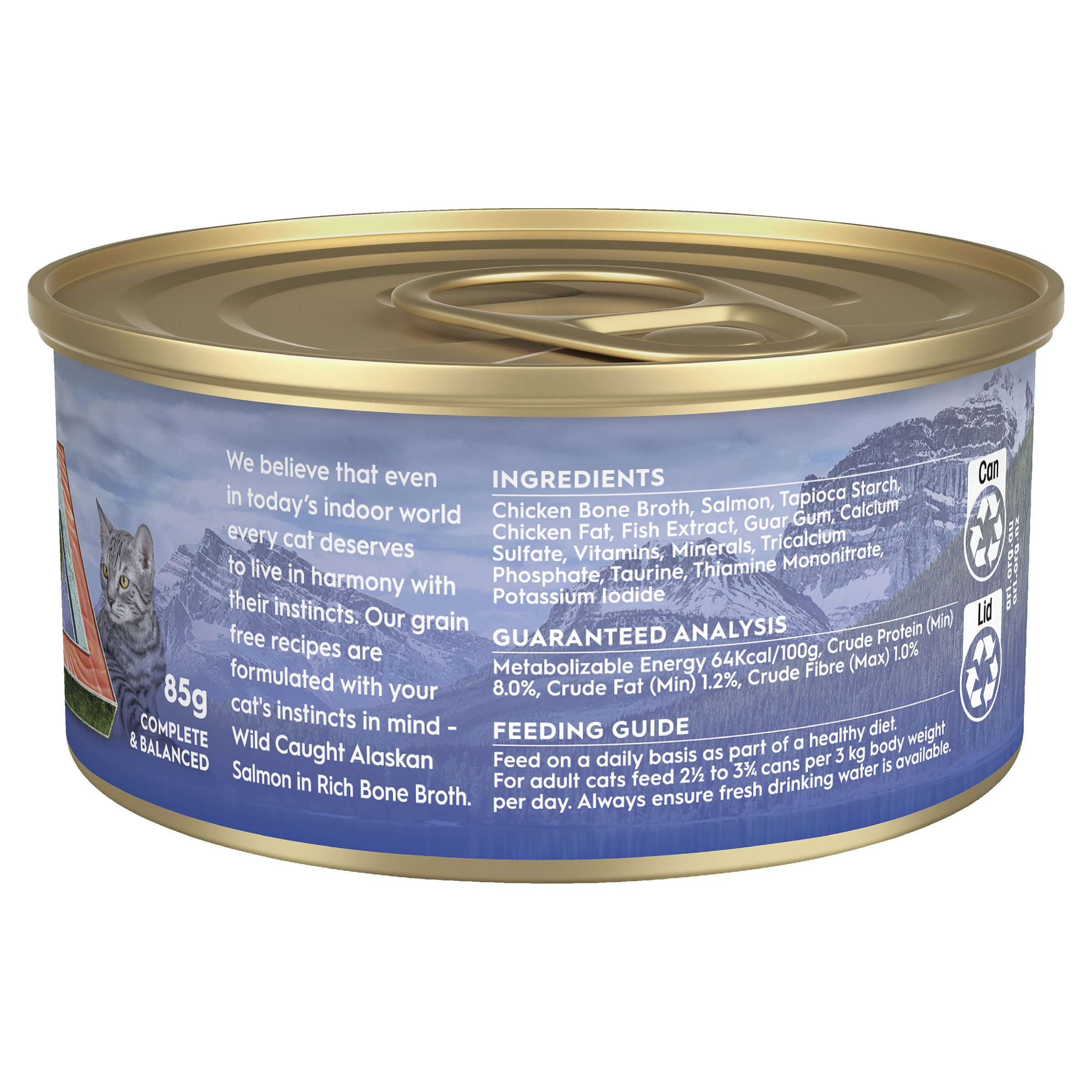 Trilogy Wet Adult Cat Food Wild Caught Alaskan Salmon in Rich Bone Broth product detail 2