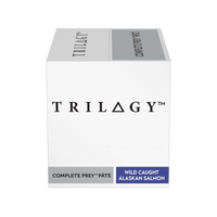 Trilogy Wet Adult Cat Food Complete Prey Pate - Wild Caught Alaskan Salmon front of pack