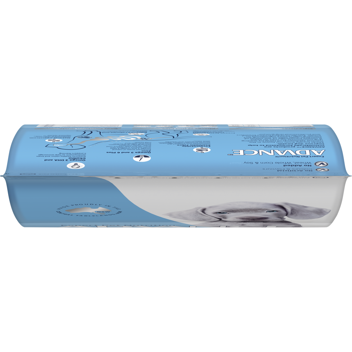 Top of the ADVANCE Puppy Large Breed Chicken with Rice dry dog food bag