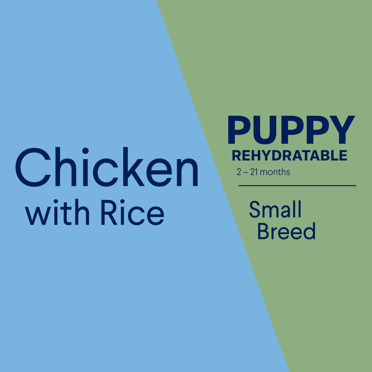 ADVANCE Puppy Rehydratable Small Breed Chicken with Rice pack banner graphic