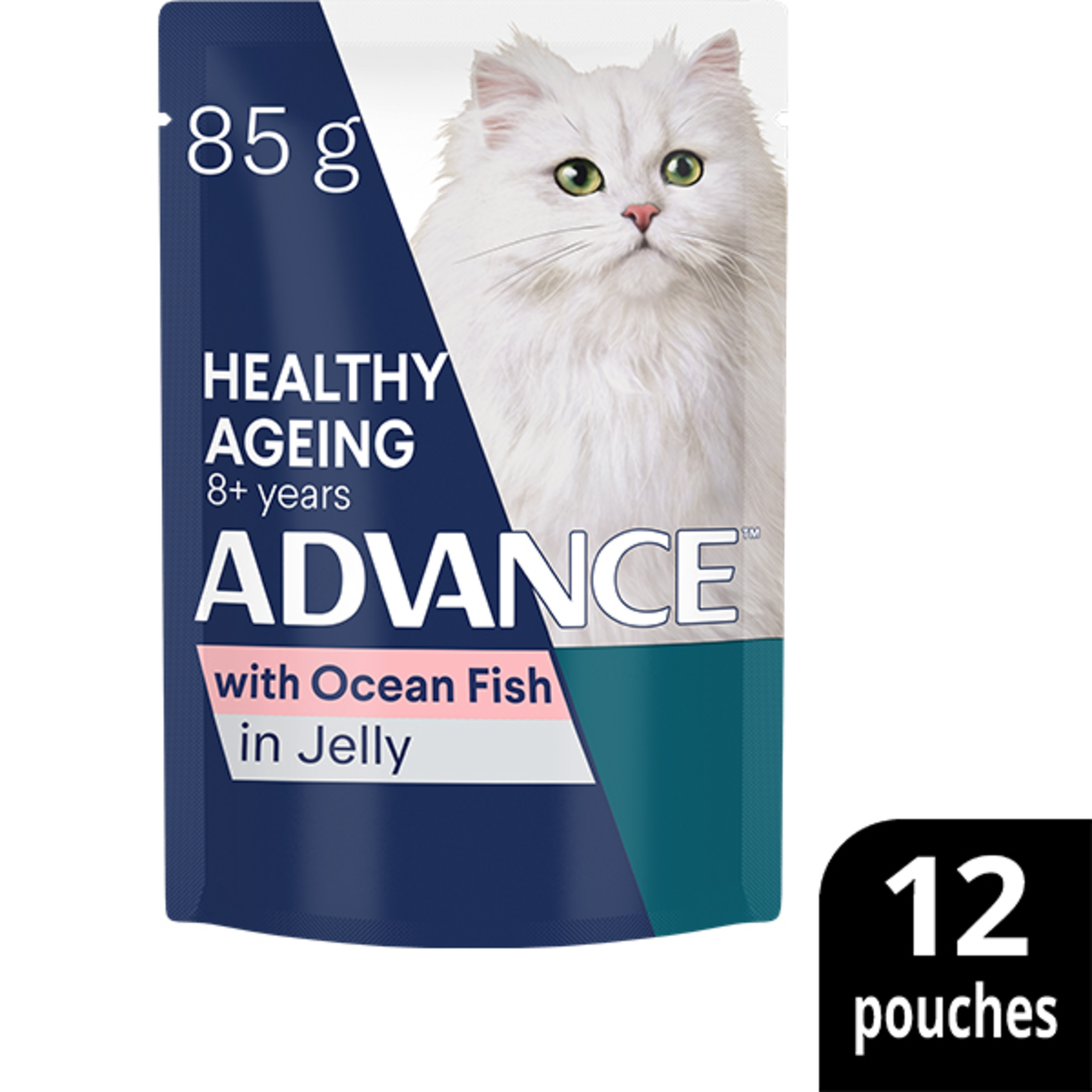 ADVANCE Healthy Ageing Wet Cat Food Ocean Fish In Jelly 12x85g Pouches product detail 6