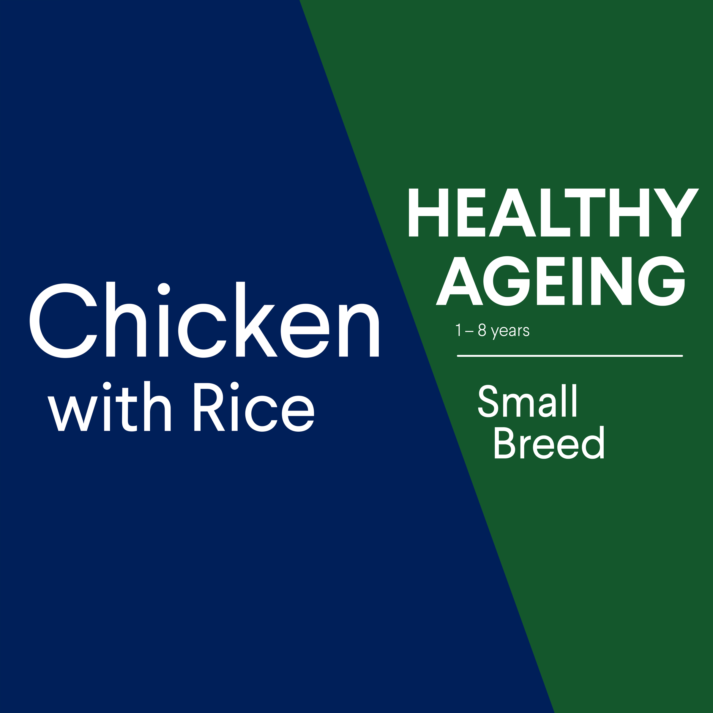 ADVANCE Healthy Ageing Small Breed Chicken with Rice pack banner graphic