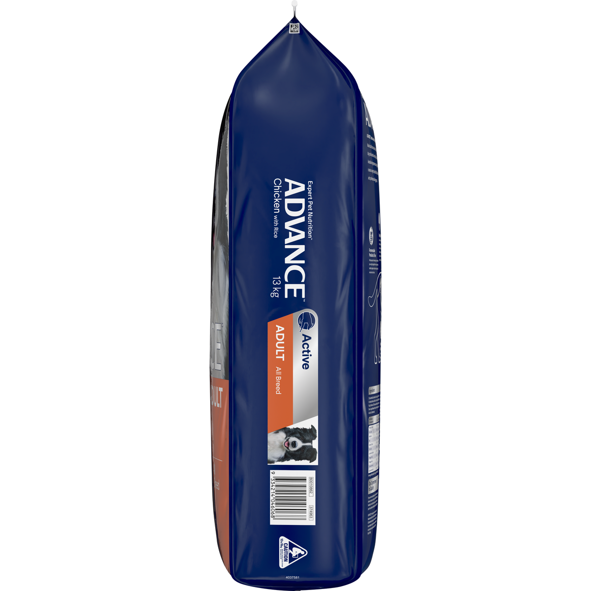 Right gusset of the ADVANCE Active Adult Chicken with Rice bag