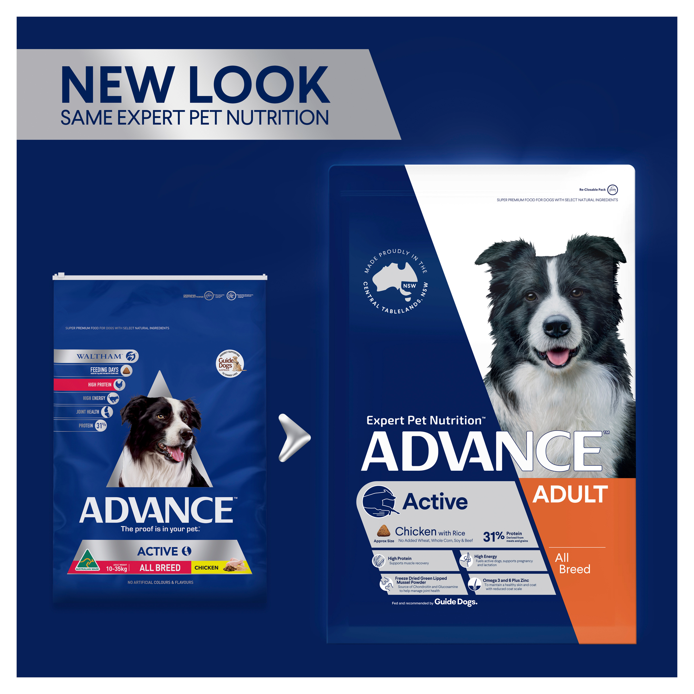 ADVANCE packaging update notice: new look, same Active Adult formula