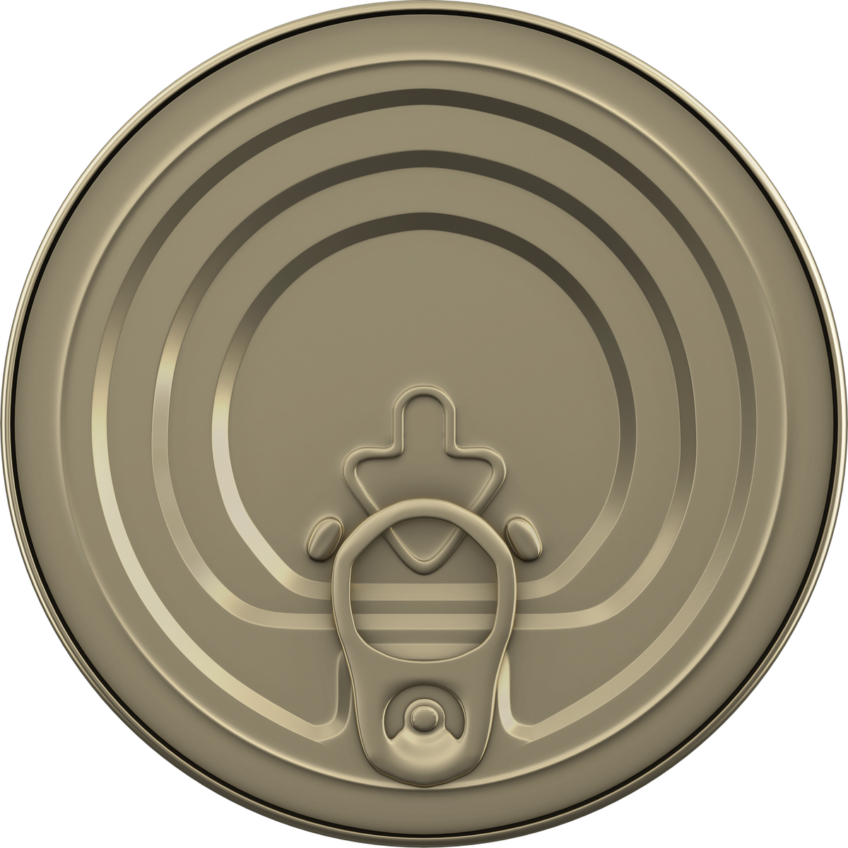 Top of an ADVANCE Puppy Chicken with Rice can, ring pull lid