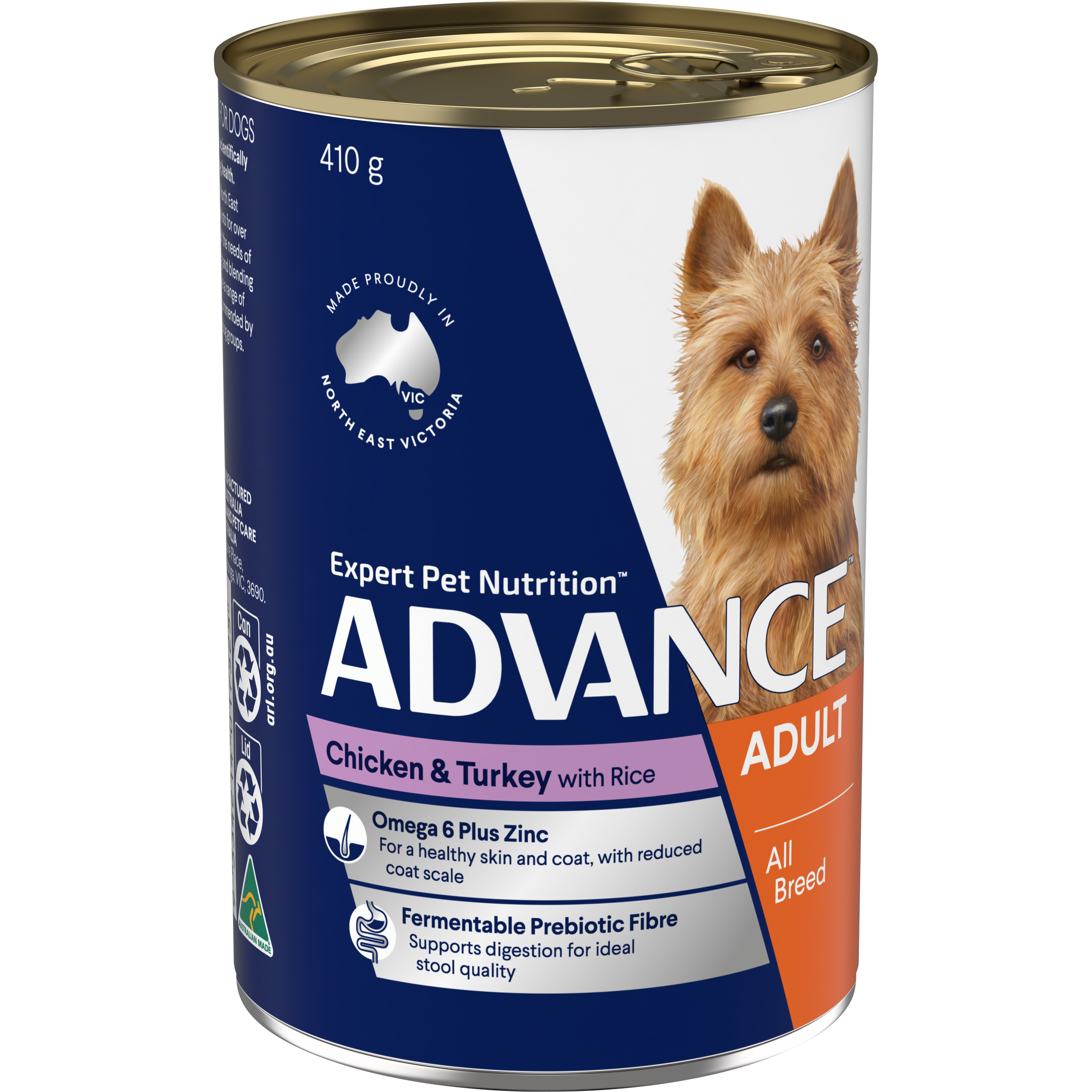 ADVANCE Adult Wet Dog Food Chicken & Turkey with Rice 410g/700g pack