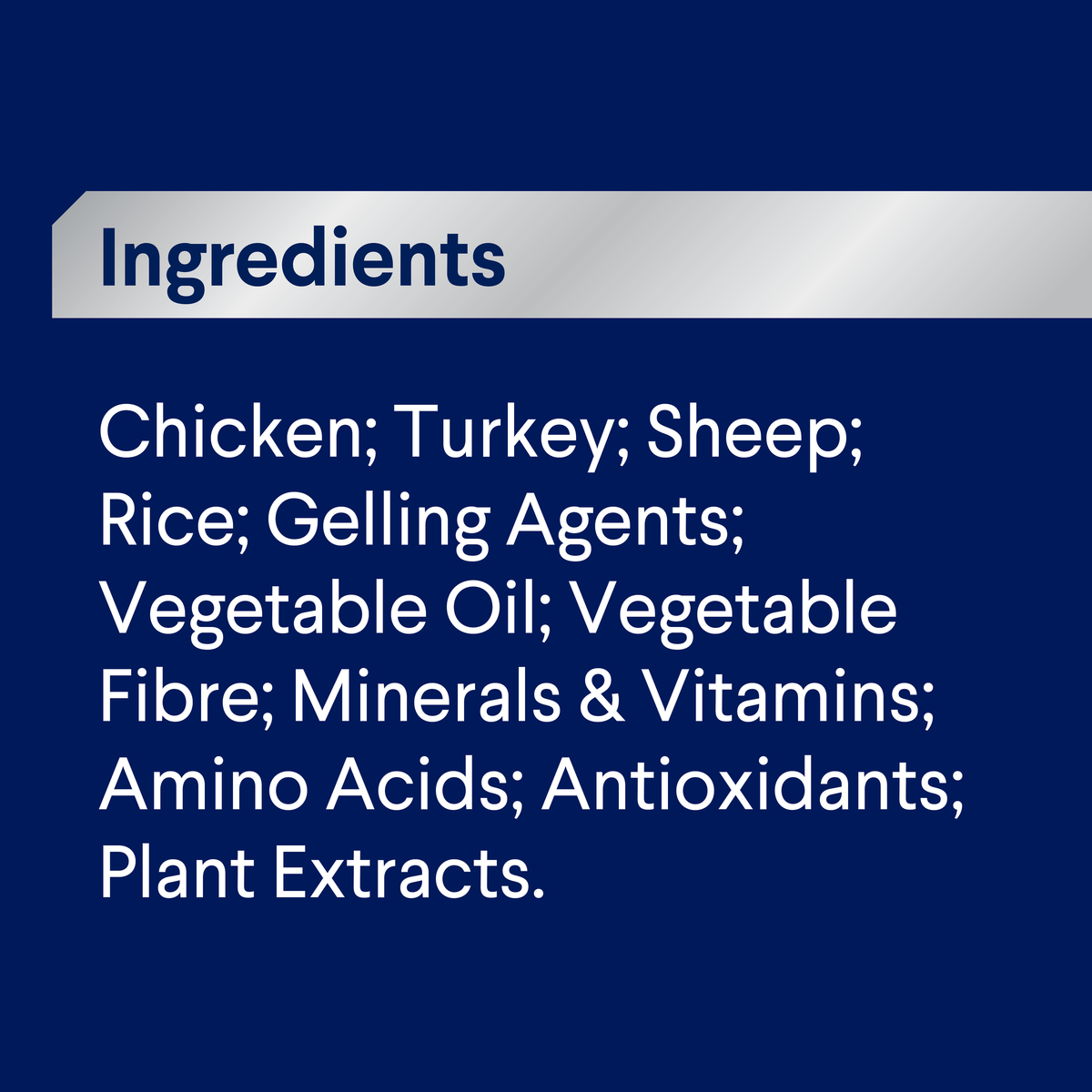 ADVANCE Adult Chicken and Turkey with Rice ingredients panel