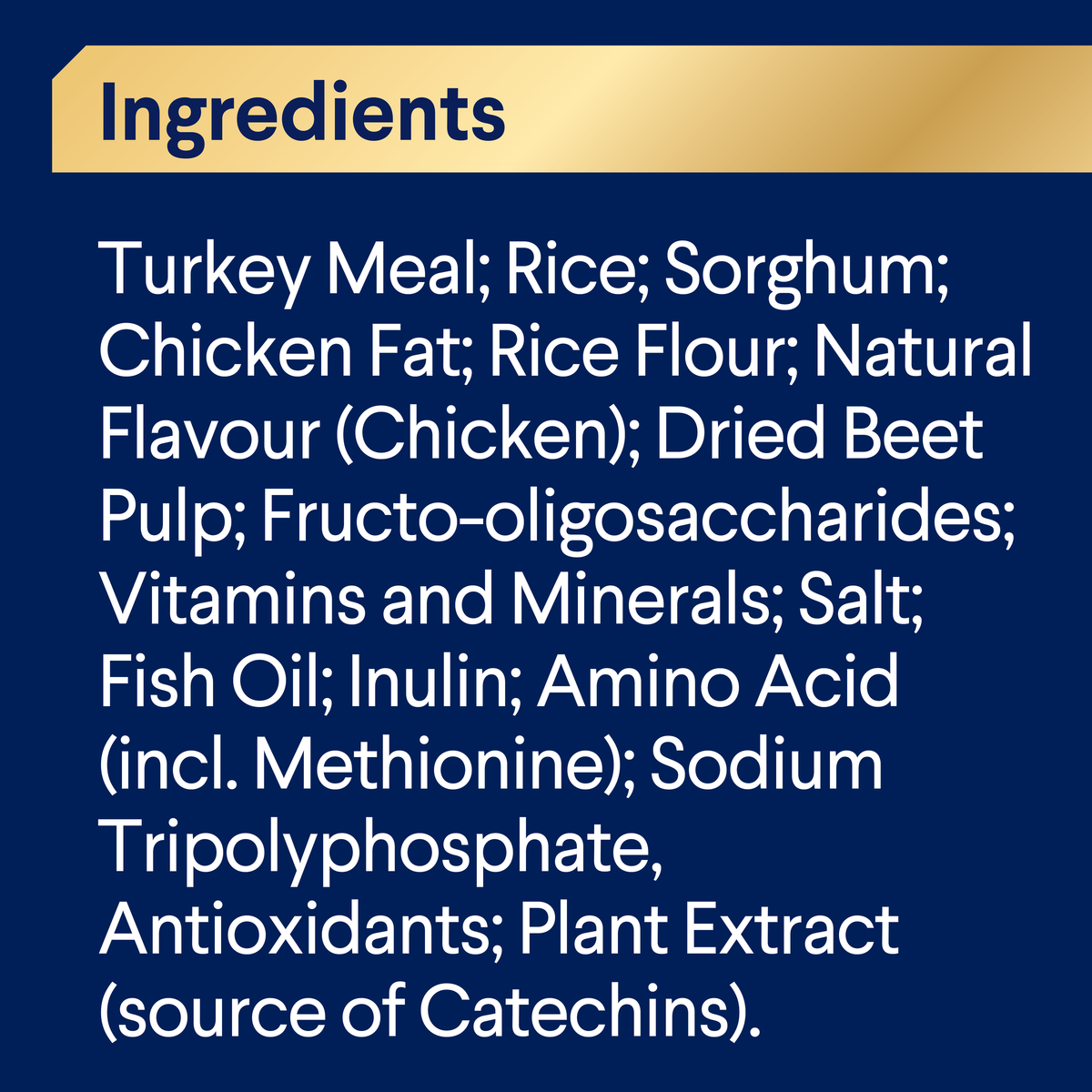 ADVANCE for all Maltese Crosses Turkey with Rice ingredients panel