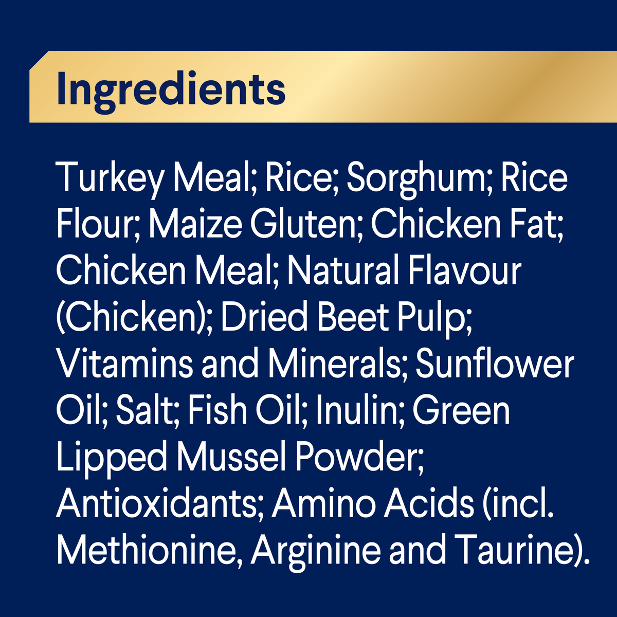 ADVANCE for Medium Terriers Turkey with Rice ingredients panel