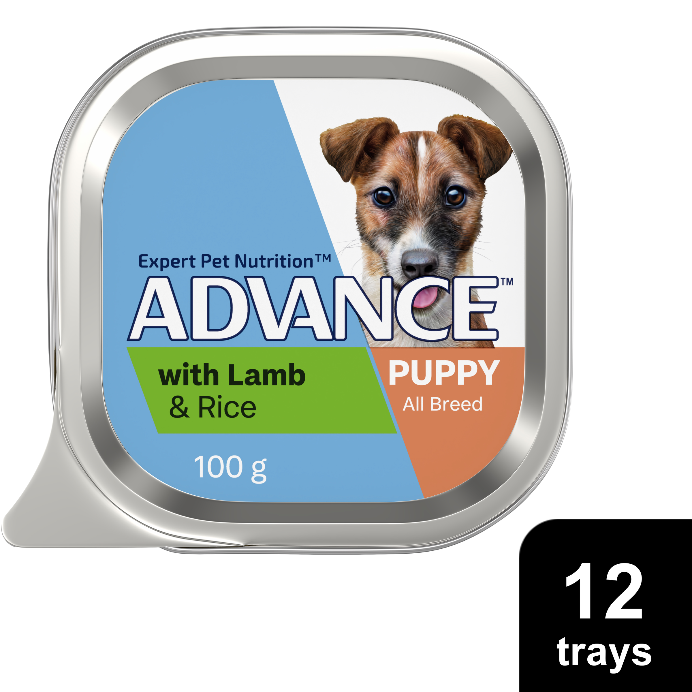 Single ADVANCE Puppy with Lamb and Rice 100g tray, sold as 12 trays