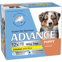 ADVANCE Puppy Chicken with Rice wet dog food, 12 x 100g tray carton