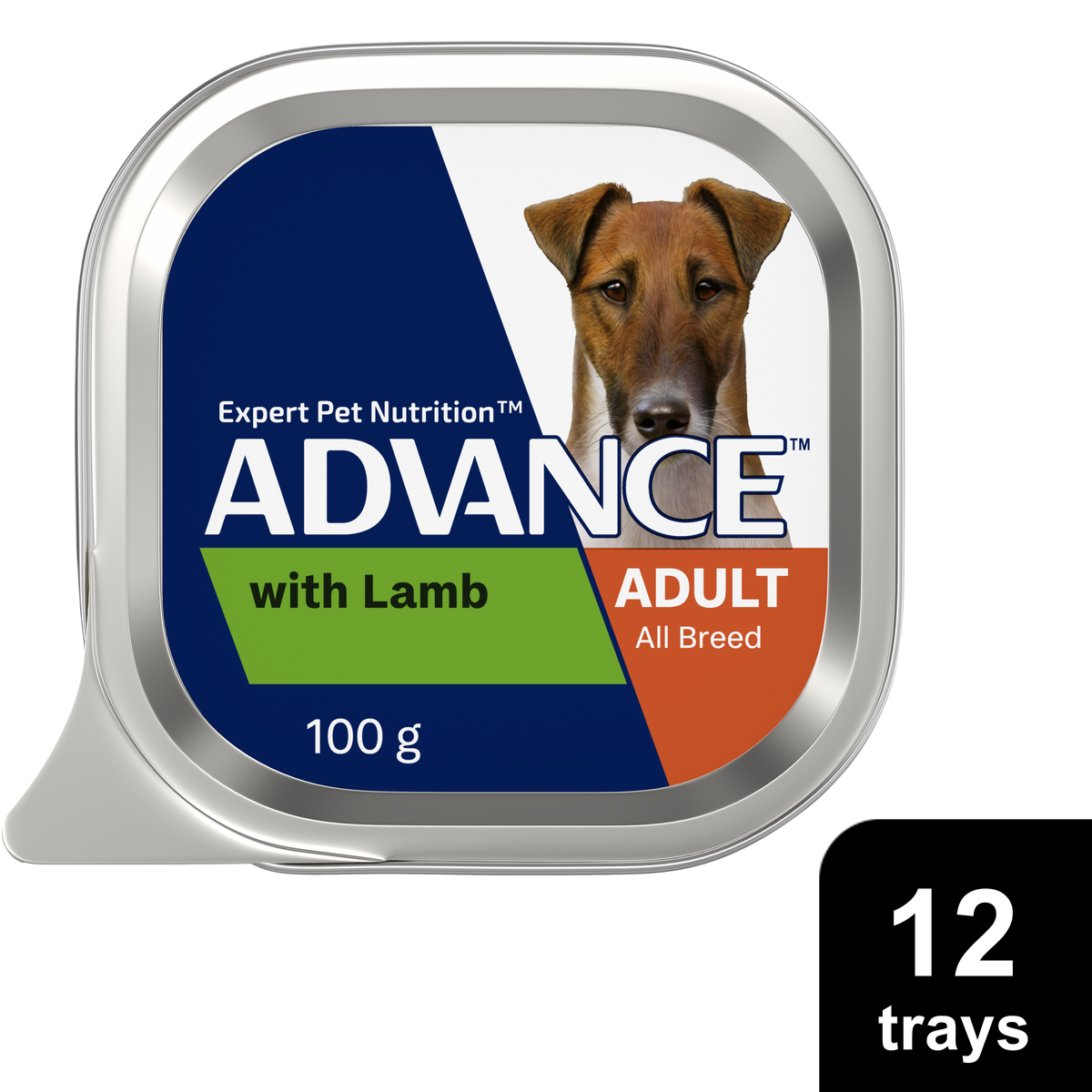 Single ADVANCE Adult with Lamb 100g tray, sold as 12 trays