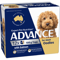 ADVANCE for Adult Oodles with Salmon wet dog food, 12 x 100g tray carton